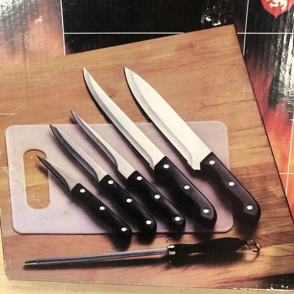 Kuchenstolz Precision Kitchen Cutlery 6Pc Set Knives + Cutting Board